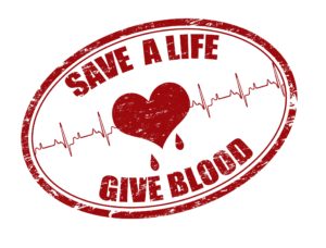 "Give Blood" sign