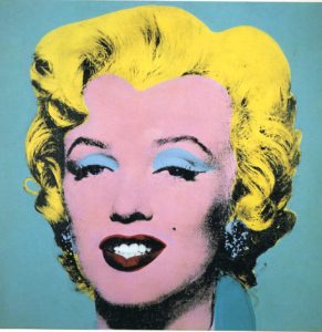 drawing of Marilyn Monroe by Andy Warhol