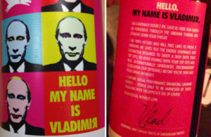 bottle of Vladimir Putin beer