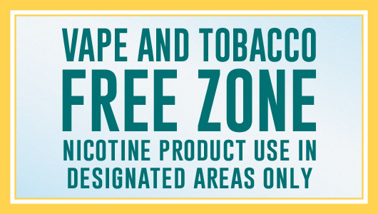 Sign describing smoking restrictions on campus