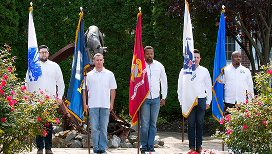 Color guard at FSC 9/11 memorial event