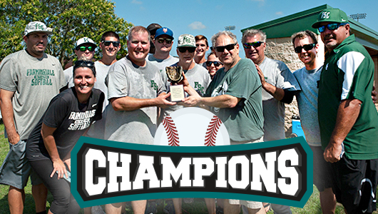 FSC Athletics department team with their championship trophy