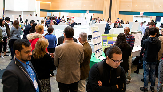 Crowd at exhibit