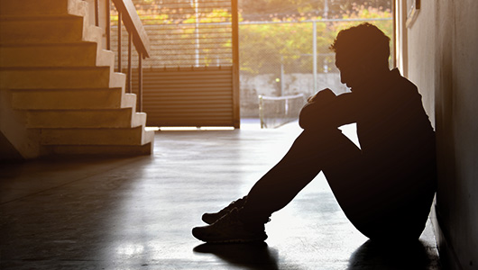 photo of man looking depressed