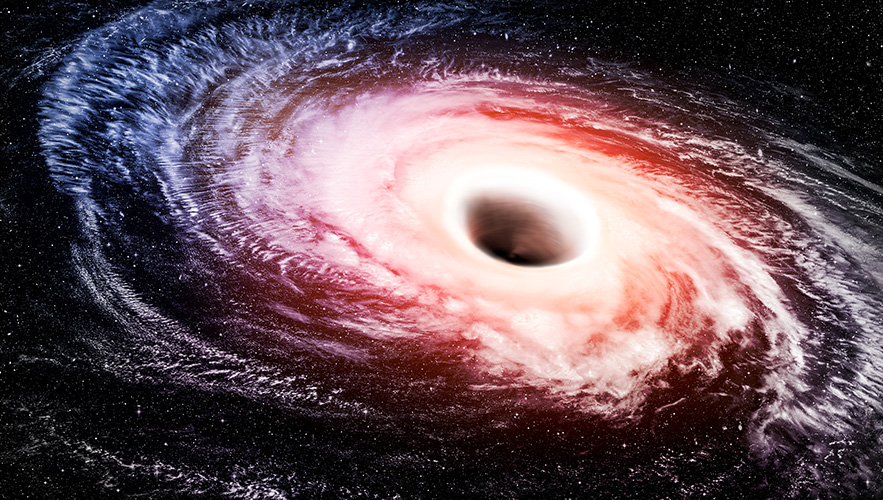 photo of a black hole