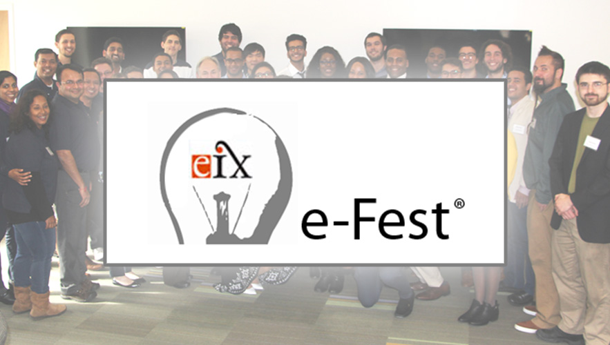 group of people with e-Fest logo