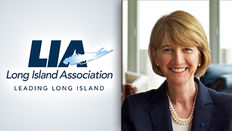 LIA logo and SUNY Chancellor Kristina Johnson