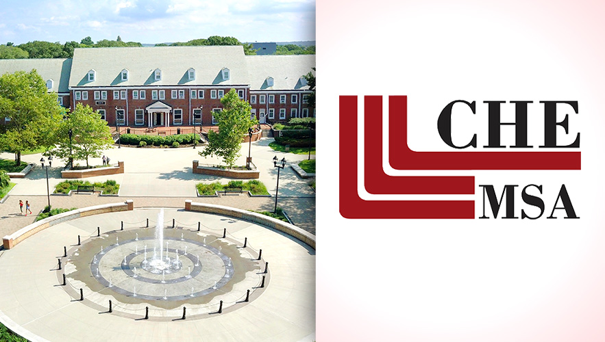 FSC water fountain and MSCHE logo
