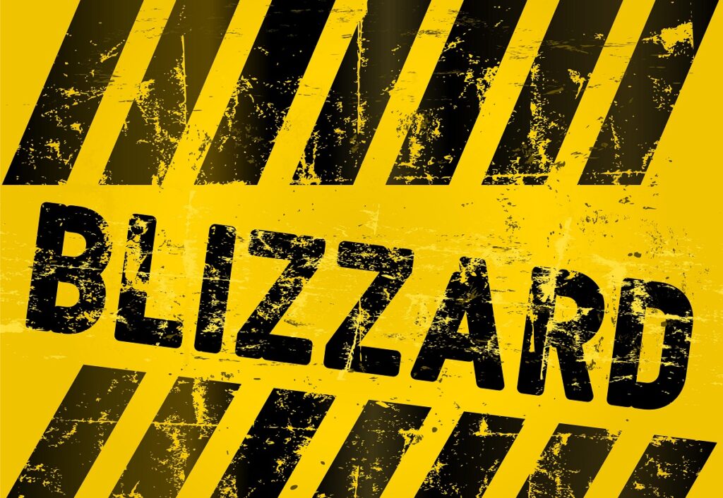 snow  blizzard sign