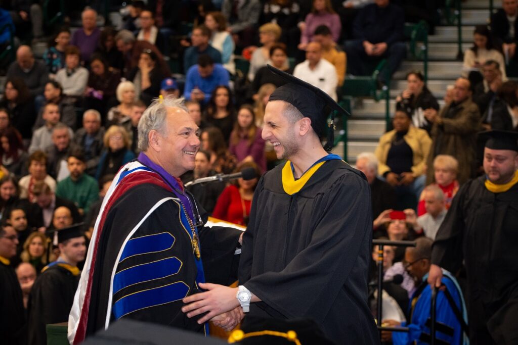 president nader and graduating student