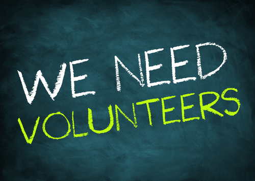 we need volunteers sign