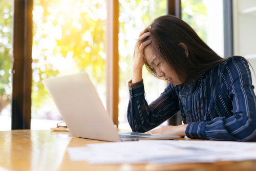 student with anxiety