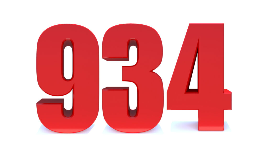 numbers 934