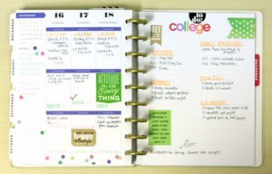 College planner notebook.