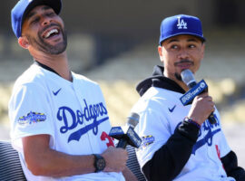 Dodgers Mookie Betts David Price Feb 2020