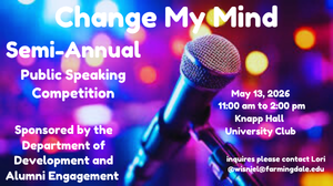 Image for The Persuasive Power of a Sound Argument: Spring 2026 Change My Mind Public Speaking Contest.
